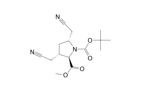 Methyl (2R*,3S*,5R*)-1-(tert-Butoxycarbonyl)-3,5-bis(cyanomethyl)pyrrolidine-2-carboxylate