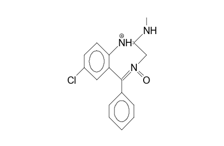 7-Chloro-2-methylamino-5-phenyl-3H-1,4-benzodiazepine 4-oxide cation