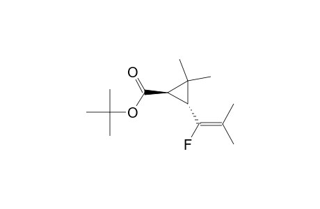Cyclopropanecarboxylic acid, 3-(1-fluoro-2-methyl-1-propenyl)-2,2-dimethyl-, 1,1-dimethylethyl ester, trans-(.+-.)-