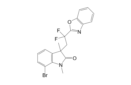 3-(2-(Benzo[d]oxazol-2-yl)-2,2-difluoroethyl)-7-bromo-1,3-dimethylindolin-2-one