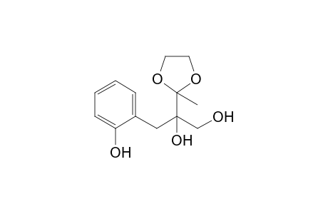 3-(2-hydroxyphenyl)-2-(2-methyl-1,3-dioxolan-2-yl)propane-1,2-diol