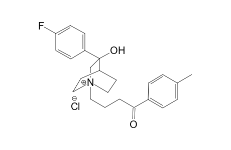 3-(p-fluorophenyl)-3-hydroxy-N-(4'-p-methylphenyl-4'-oxobutyl)quinuclidinium chloride