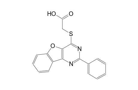 [(2-phenyl[1]benzofuro[3,2-d]pyrimidin-4-yl)sulfanyl]acetic acid