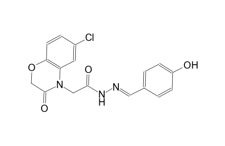 2-(6-chloro-3-oxo-2,3-dihydro-4H-1,4-benzoxazin-4-yl)-N'-[(E)-(4-hydroxyphenyl)methylidene]acetohydrazide