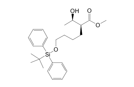Methyl (2S*,1'R*)-6-(tert-butyldiphenylsilyloxy)-2-(1'-hydroxyethyl)hexanoate