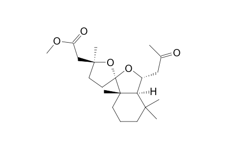 2-[(1R,2'S,3S,3aS,7aS)-1-acetonyl-2',3a,7,7-tetramethyl-spiro[4,5,6,7a-tetrahydro-1H-isobenzofuran-3,5'-tetrahydrofuran]-2'-yl]acetic acid methyl ester