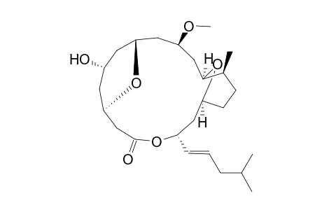 (1R,3R,5R,7R,9R,13R,15S,18S)-(3-Methoxy-7-hydroxy-18-methyl-13-[(E)-4'-methylpent-1'-enyl]-12,19,20-trioxatricylo[13.3.1.1(5,9)]icosan-11-one