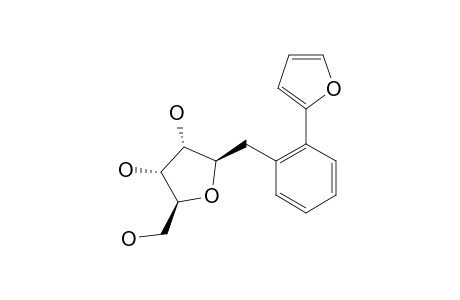 1-DEOXY-1-BETA-[2-(2-FURYL)-BENZYL]-D-RIBOFURANOSIDE