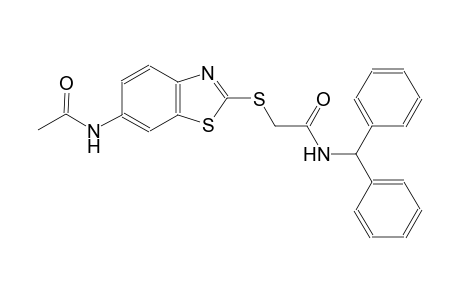 2-{[6-(acetylamino)-1,3-benzothiazol-2-yl]sulfanyl}-N-benzhydrylacetamide
