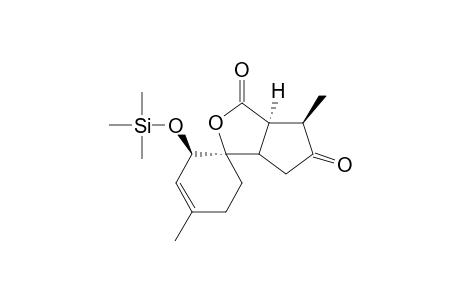 (1R*,2'R*,4R*,8R*)-8-Methyl-3-oxabicyclo[3.3.0]octa-2,7-dione-1-spiro-1'-(4'-methyl-2'-(trimethylsiloxy)-3'-cyclohexene)