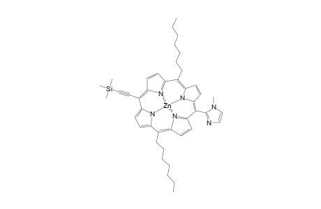 5,15-BIS-(N-HEPTYL)-10-(TRIMETHYLSILYLPROPARGYL)-20-(1-METHYL-2-IMIDAZOLYL)-PORHYRINATOZINC