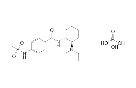 (-)-N-[(1R)-trans-2-(diethylamino)cyclohexyl]-p-(methylsulfonamido)benzamide, monohydrochloride
