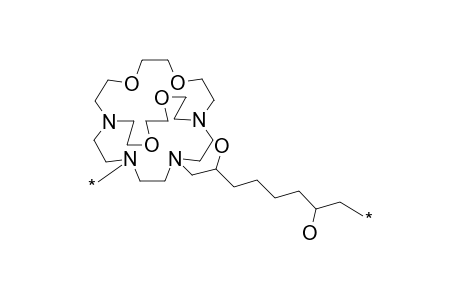 Poly{4,7,13,16-tetraoxa-1,10,21,24-tetraazabicyclo[8.8.8]hexacosa-21,24-ylene-2,7-dihydroxyoctamethylene)