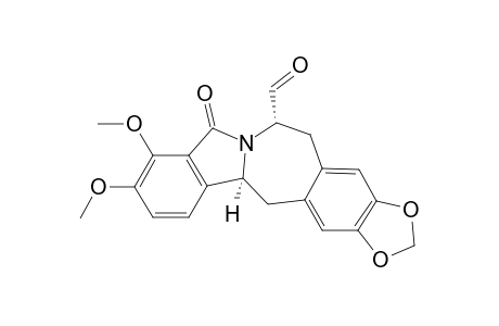 6H-1,3-Dioxolo[4,5-h]isoindolo[1,2-b][3]benzazepine-6-carboxaldehyde, 5,8,12b,13-tetrahydro-9,10-dimethoxy-8-oxo-, cis-(.+-.)-