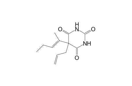 5-(1'-methylbut-2'-enyl)-5-(prop-2'-enyl)-2,4,6-trioxo-1,3,5-trihydro-1,3-pyrimidine