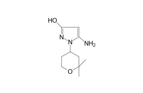 1H-Pyrazol-3-ol, 5-amino-1-(2,2-dimethyltetrahydropyran-4-yl)-