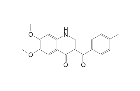 6,7-dimethoxy-3-(4-methylbenzoyl)-4(1H)-quinolinone