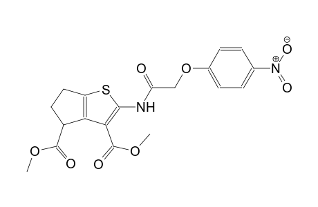 4H-cyclopenta[b]thiophene-3,4-dicarboxylic acid, 5,6-dihydro-2-[[(4-nitrophenoxy)acetyl]amino]-, dimethyl ester