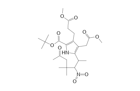 1H-Pyrrole-3-propanoic acid, 2-[(1,1-dimethylethoxy)carbonyl]-4-(2-methoxy-2-oxoethyl)-5-(1,3,3-trimethyl-2-nitro-5-oxohexyl)-, methyl ester
