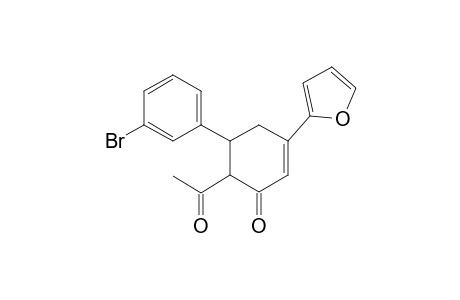5-(3-bromophenyl)-6-ethanoyl-3-(furan-2-yl)cyclohex-2-en-1-one