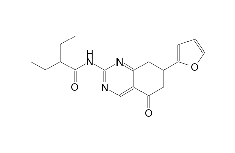 2-ethyl-N-[7-(2-furyl)-5-oxo-5,6,7,8-tetrahydro-2-quinazolinyl]butanamide