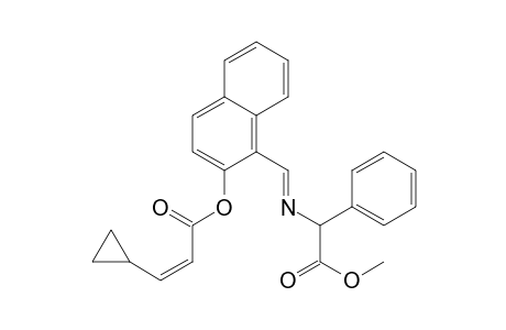 Benzeneacetic acid, .alpha.-[[[2-[(3-cyclopropyl-1-oxo-2-propenyl)oxy]-1-naphthalenyl]methylene]amino]-, methyl ester, (E,?)-
