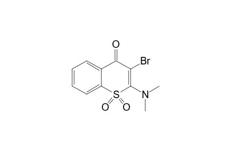 4H-1-Benzothiopyran-4-one, 3-bromo-2-(dimethylamino)-, 1,1-dioxide
