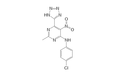 5-Nitro-4-(4-chlorophenylamino)-2-methyl-6-(1H-tetrazol-5-yl)pyrimidine