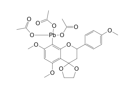 5,7-Dimethoxy-2-(4"-methoxyphenyl)-8-(triacetoxyplumbyl)spiro{chromane-4,2'-[1,3]dioxolane}