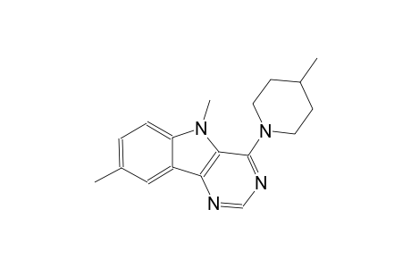 5,8-dimethyl-4-(4-methyl-1-piperidinyl)-5H-pyrimido[5,4-b]indole