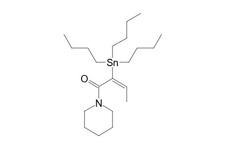 (E)-1-piperidino-2-tributylstannyl-but-2-en-1-one
