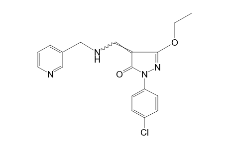 1-(p-CHLOROPHENYL)-3-ETHOXY-4-{{[(3-PYRIDYL)METHYL]AMINO}METHYLENE}-2-PYRAZOLIN-5-ONE