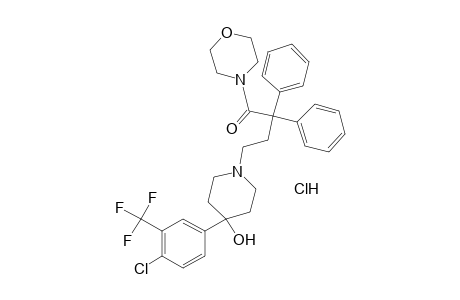 4-(4-CHLORO-alpha,alpha,alpha-TRIFLUORO-m-TOLYL)-1-(3,3-DIPHENYL-4-MORPHOLINO-4-OXOBUTYL)-4-PIPERIDINOL, MONOHYDROCHLORIDE