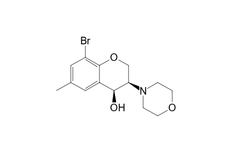 cis-3-Morpholino-8-bromo-6-methyl-chroman-4-ol