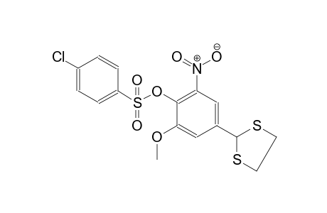 4-(1,3-dithiolan-2-yl)-2-methoxy-6-nitrophenyl 4-chlorobenzenesulfonate