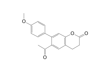 6-ACETYL-7-(PARA-METHOXYPHENYL)-2-OXOCHROMAN