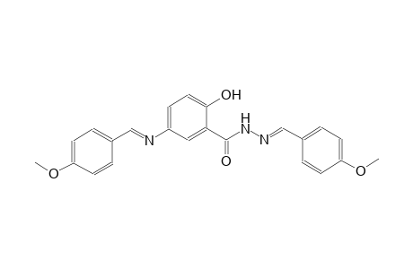 2-hydroxy-N'-[(E)-(4-methoxyphenyl)methylidene]-5-{[(E)-(4-methoxyphenyl)methylidene]amino}benzohydrazide