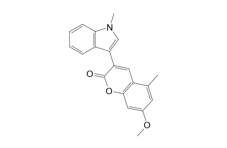 7-Methoxy-3-(1-methyl-1H-indol-3-yl)5-methyl-2H-chromen-2-one