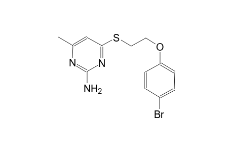 4-{[2-(4-bromophenoxy)ethyl]sulfanyl}-6-methyl-2-pyrimidinamine