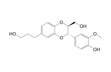 4-[(2S,3S)-2-(hydroxymethyl)-6-(3-hydroxypropyl)-2,3-dihydro-1,4-benzodioxin-3-yl]-2-methoxy-phenol
