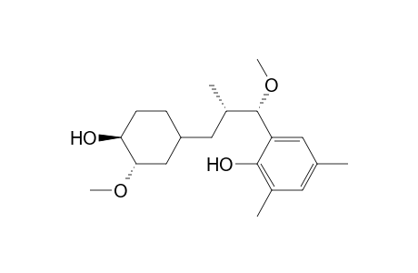 Phenol, 2-[3-(4-hydroxy-3-methoxycyclohexyl)-1-methoxy-2-methylpropyl]-4,6-dimethyl-, [1.alpha.(1S*,2S*),3.alpha.,4.beta.]-