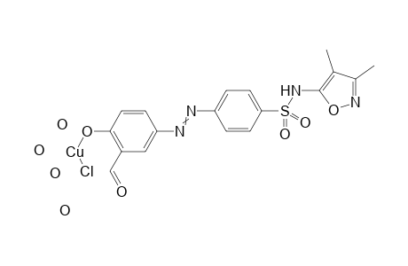 chloro[4-(2-{4-[(3,4-dimethyl-1,2-oxazol-5-yl)sulfamoyl]phenyl}diazen-1-yl)-2-formylphenoxy]copper tetrahydrate