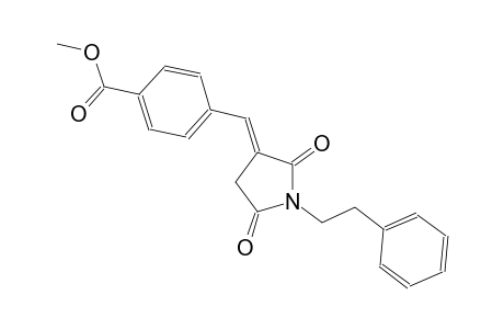 benzoic acid, 4-[(E)-[2,5-dioxo-1-(2-phenylethyl)-3-pyrrolidinylidene]methyl]-, methyl ester
