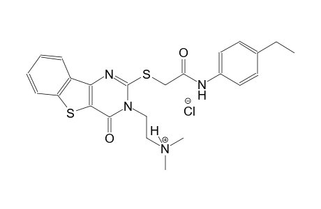 2-(2-{[2-(4-ethylanilino)-2-oxoethyl]sulfanyl}-4-oxo[1]benzothieno[3,2-d]pyrimidin-3(4H)-yl)-N,N-dimethylethanaminium chloride