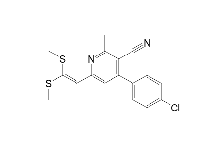 6-[2,2-bis(methylsulfanyl)ethenyl]-4-(4-chlorophenyl)-2-methyl-pyridine-3-carbonitrile