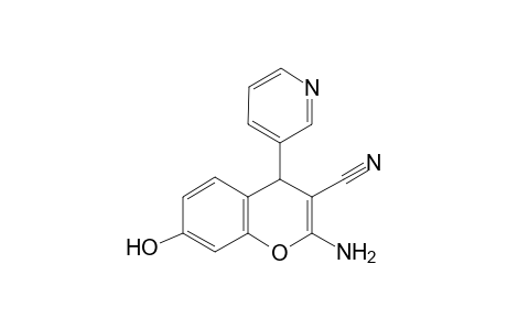 2-Amino-7-hydroxy-4-(3-pyridinyl)-4H-1-benzopyran-3-carbonitrile