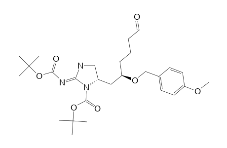(+)-(5R,4'S)-6-[N,3'-BIS-(TERT.-BUTOXYCARBONYL)-2'-IMINOIMIDAZOLIDIN-4'-YL]-5-(PARA-METHOXYBENZYLOXY)-HEXANAL