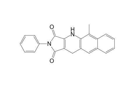 1H-Benzo[g]pyrrolo[3,4-b]quinoline-1,3(2H)-dione, 4,11-dihydro-5-methyl-2-phenyl-