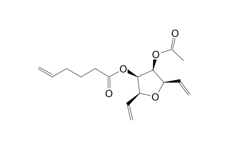 (2S*,3R*,4S*,5R*)-4-Acetoxy-2,5-divinyltetrahydrofuran-3-yl Hex-5-enoate