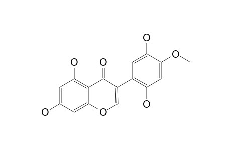 KHRINONE_B;4'-METHOXY-5,7,2',5'-TETRAHYROXY-ISOFLAVONE